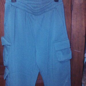 Army Green Cargo Sweatpants